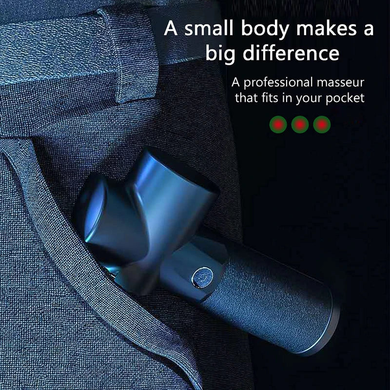 Pocket-sized HeatPulse PowerStrike LCD massage gun