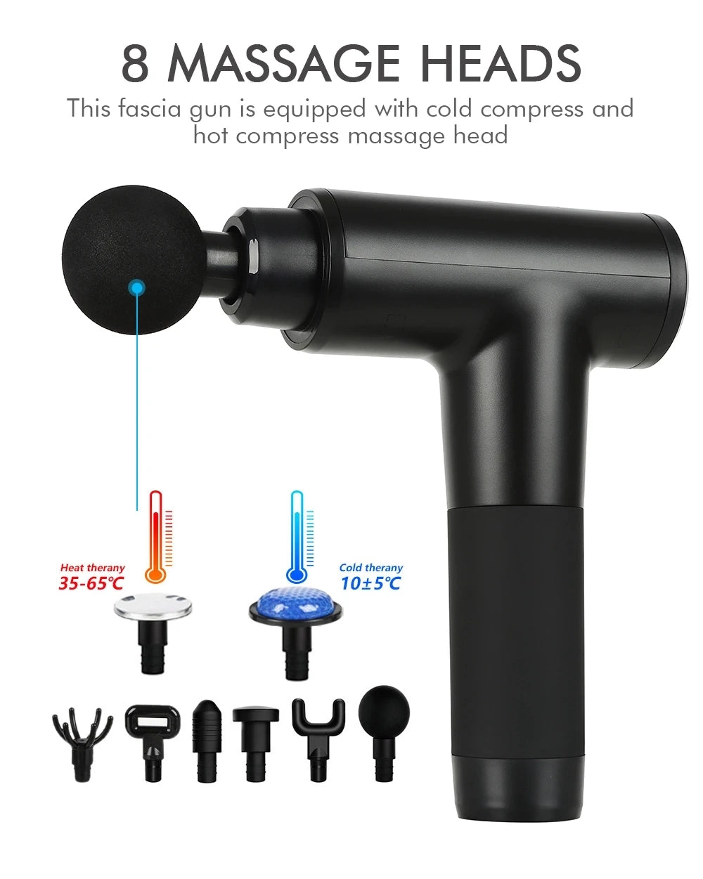 8 hot and cold massage heads for HeatPulse CoreForce G7