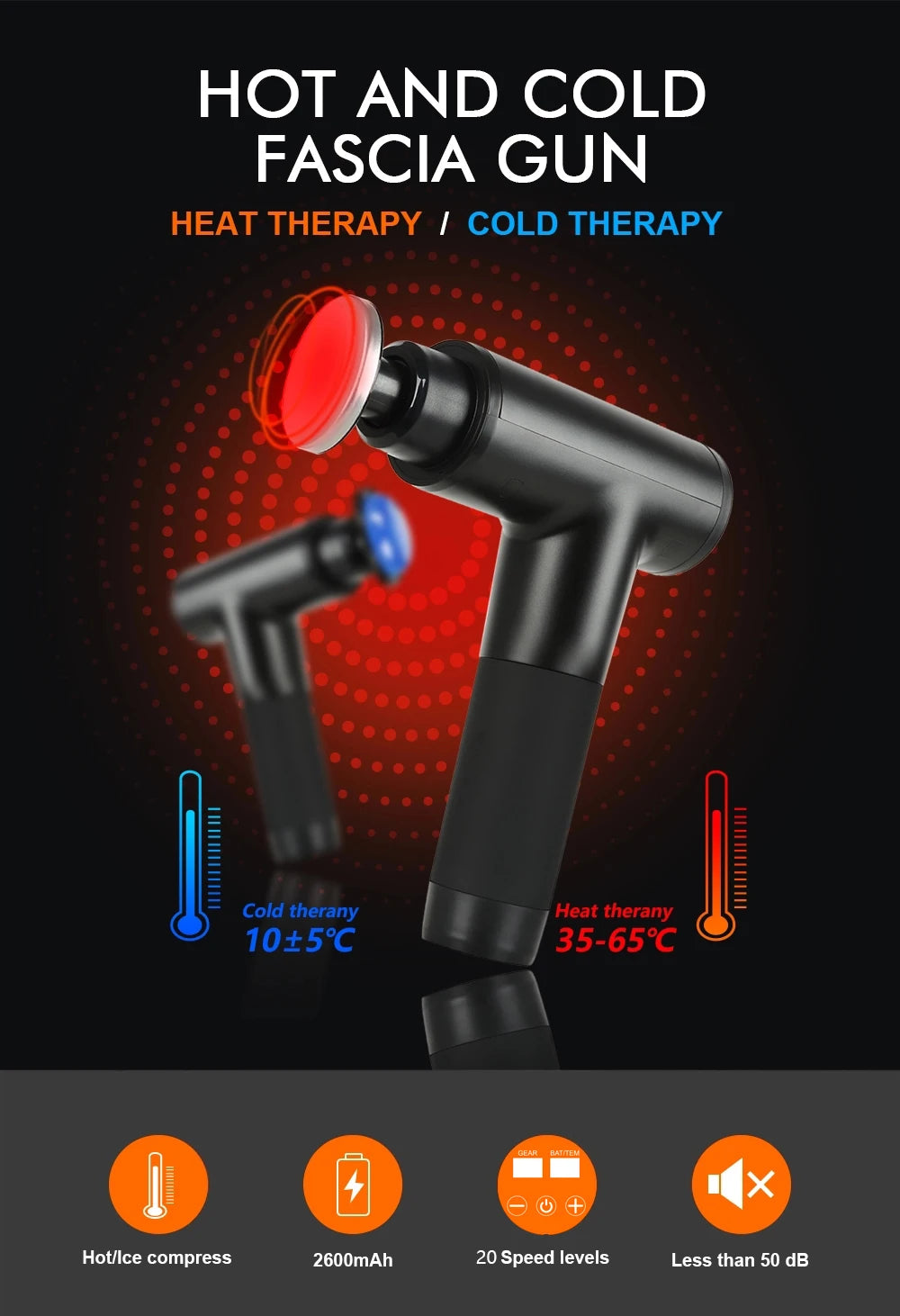 HeatPulse CoreForce G7 showing cold and heated therapy feature
